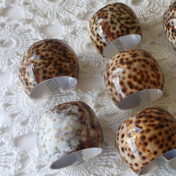 Vintage | Dining | Cowrie Shell Napkin Rings Beachy Boho Table | Poshmark